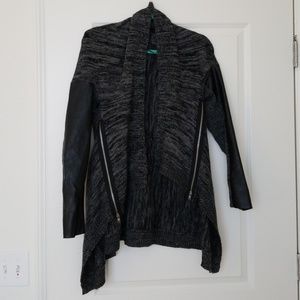 High low open sweater